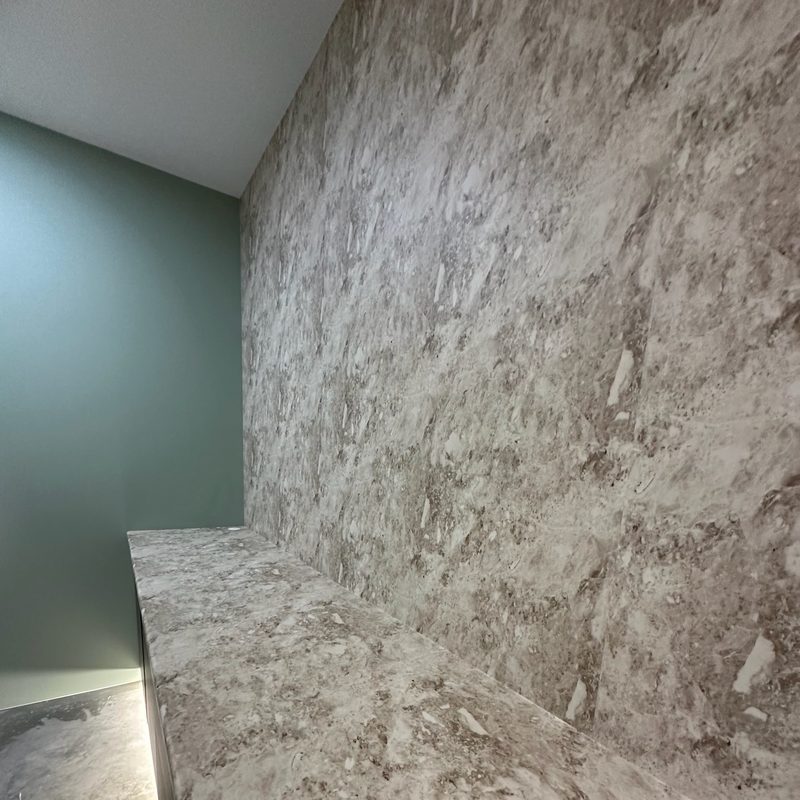 Commercial feature wall wrapped in architectural film