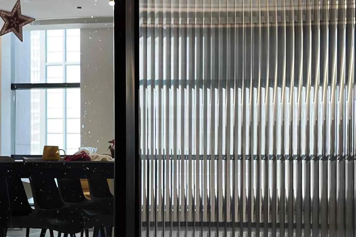 Reeded film · Office partition