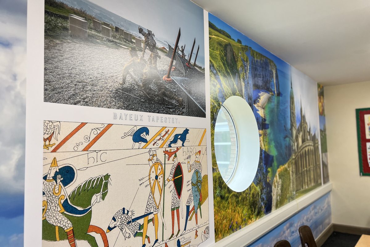 School wall graphics and murals Cambridge - Netherhall School