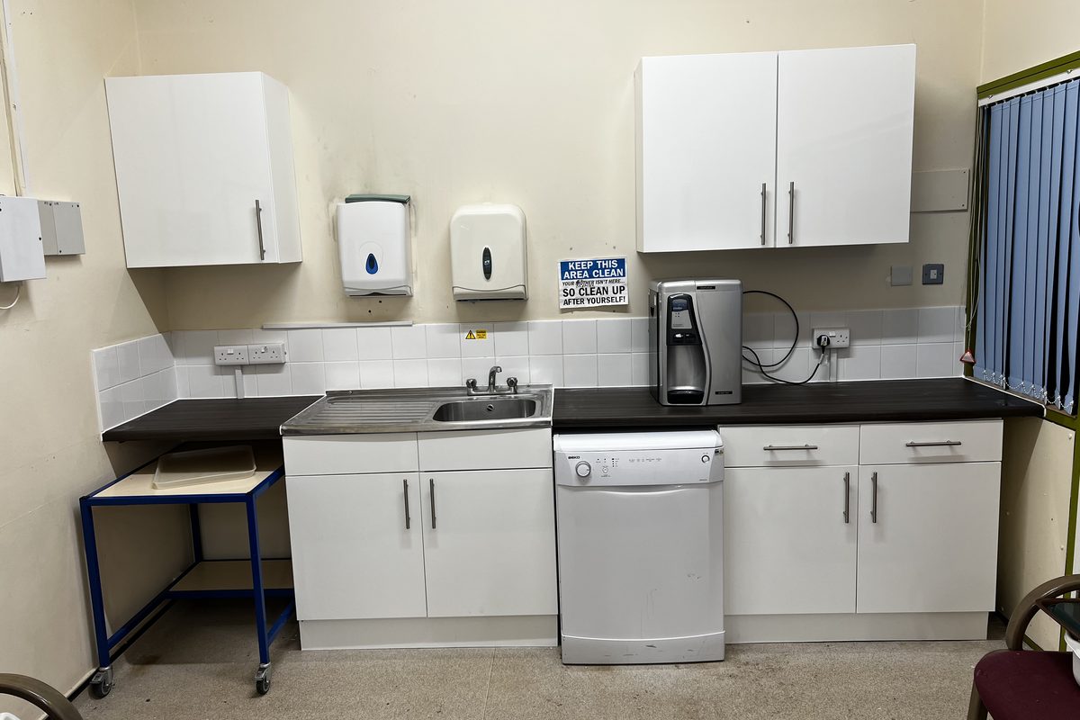 Staff kitchen wrapped in architectural film